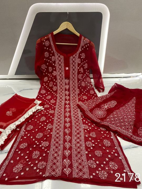 Georgette_panel_keel_chikankari_kurti