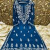 Rayon_Cotton_heavy_daman_chikankari_kurti