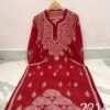 Georgette_gala_daman_chikankari_kurti