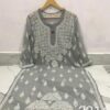 Georgette_gala_daman_chikankari_kurti