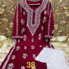 Lucknowi_chikankari_heavy_Cotton_kurti