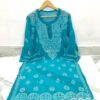 Georgette_bell_sleeves_chikankari_kurti