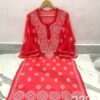 Georgette_bell_sleeves_chikankari_kurti