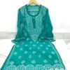 Georgette_bell_sleeves_chikankari_kurti