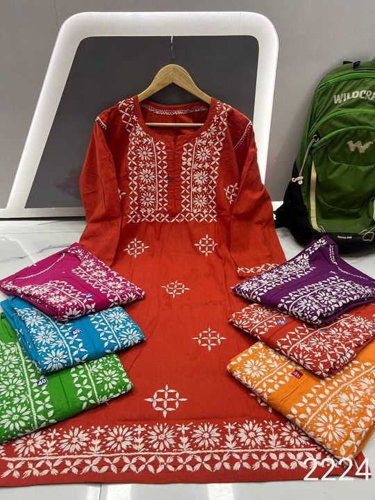 Slub_cotton_chikankari_kurti