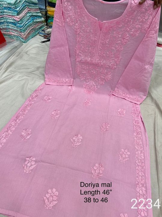 Doria_mul_Cotton_chikankari_kurti