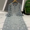 Georgette_bell_sleeves_mukaish_work_chikankari_kurti