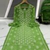 Georgette_bell_sleeves_mukaish_work_chikankari_kurti
