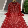 Georgette_bell_sleeves_mukaish_work_chikankari_kurti