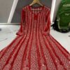 Georgette_fine_anarkali_with_mirror_work