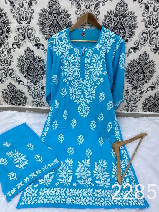 Heavy_lucknowi__modal_kurti_with_plazo_set