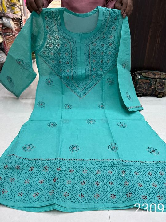 Terry_rubia_cotton_lucknowichikankari_kurti