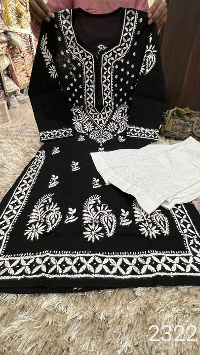 Cotton_keel_work_embroidery_lucknowichikankari__kurti