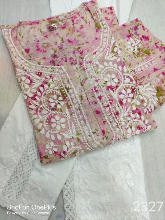 Mul_mul_cotton_printed_lucknowichikankari_kurti_with_ghaspatti_embroidery_work