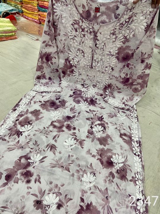 Exclusive_lucknowi_chikankari_pure_mul_print_kurti