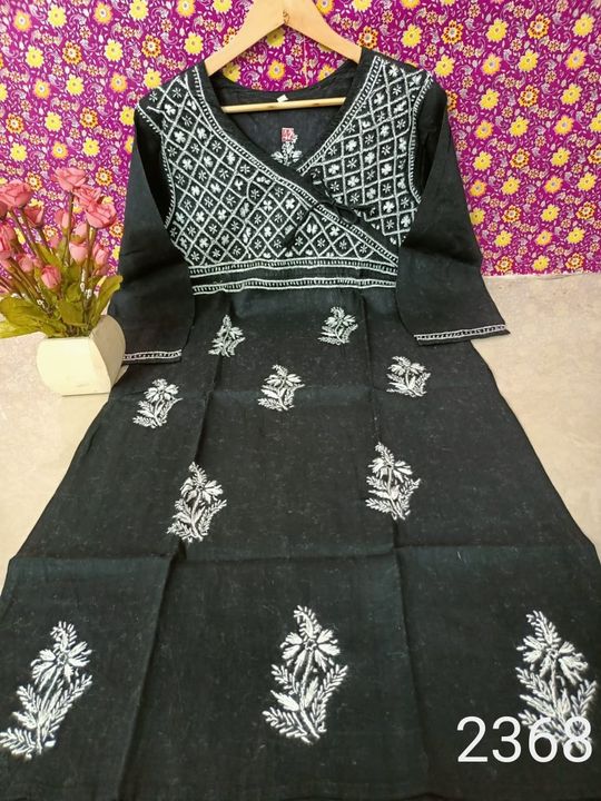 Cotton_lucknowichikankari__yok_angrakha_kurti