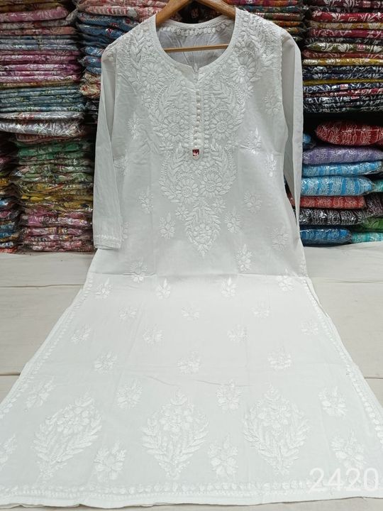 Premium_mul_cotton_dyble_chikankari_kurti