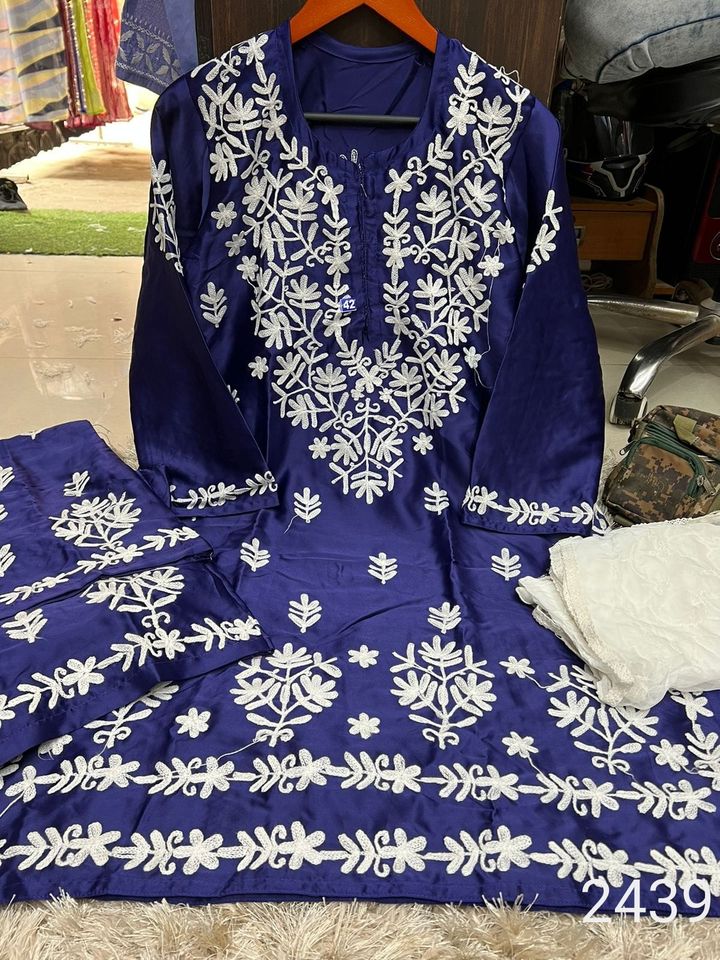 Cotton_silk_chikankari_kurti_plazo_set