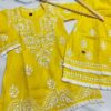 kids_collection_Cotton_chikankari_kurti_with_gharara_lace_set