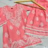 kids_collection_Cotton_chikankari_kurti_with_gharara_lace_set