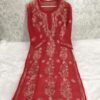 Georgette_dual_shade_threads_hand_embroidery_work_kurti_chikankari