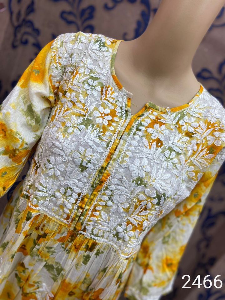 Mul_mul_cotton_printed_chikankari_gown