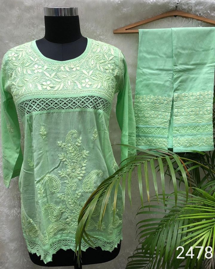 Exclusive_mul_Mul_soft_lace_design_chikankari_top_with_Lycra_lace_designer_pant_dye_set