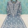Lucknowi_chikankari_modal_gala_daman_work_kurti
