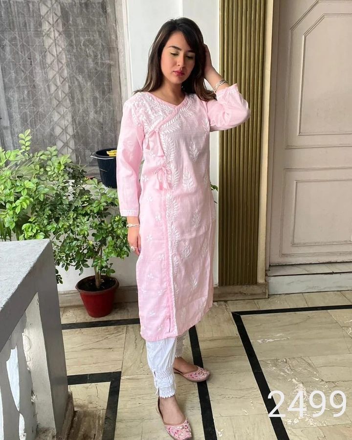 Premium_elegant_rayon_dobby_angrakha_chikankari_kurti_with_afghani_pant_set