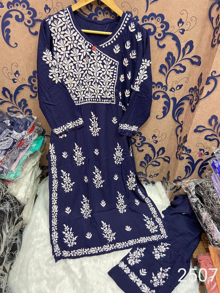 Premium_heavy_silky_rayon_angrakha_style_chikankari_kurti_with_plazo_set