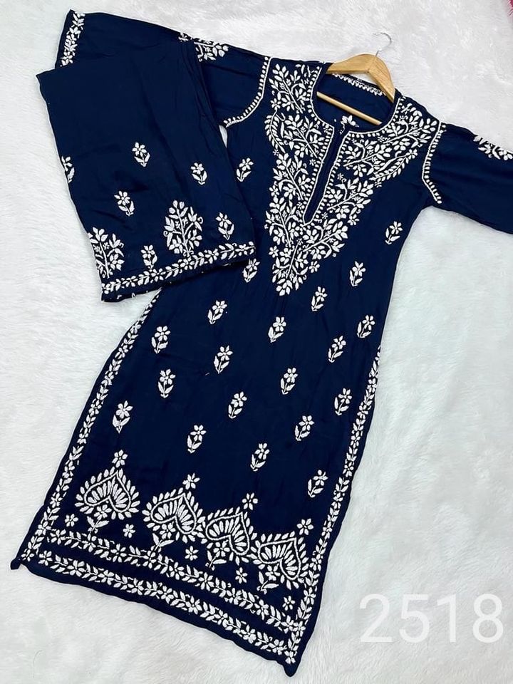 Exclusive_lucknowi_chikankari_heavy_modal_kurti_with_plazo_set