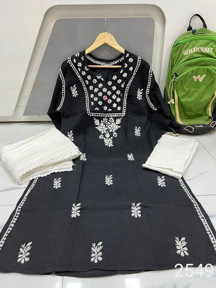 Cotton_pintex_gala_chikankari_kurti