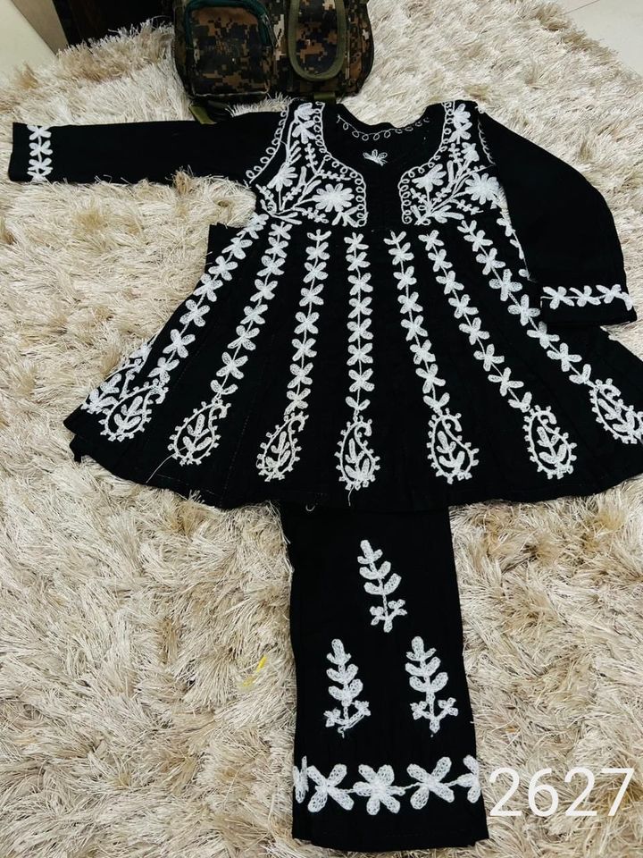 chikankari_kurti_set_kids