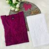 chikankari_Brasso_dyed_cotton_kurti_crochet_button