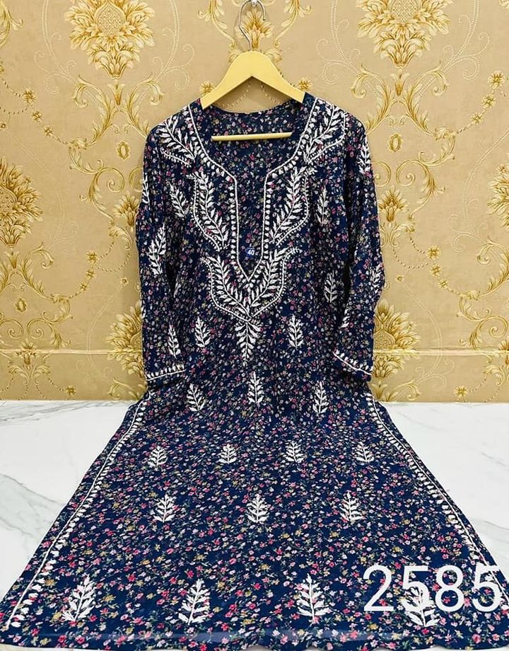 Georgette_printed_chikankari_kurti