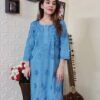 lucknowi_chikankari_ghaspatti_embroidery_cotton_dyble_kurti_with_combination_matching_of_co-ord_set