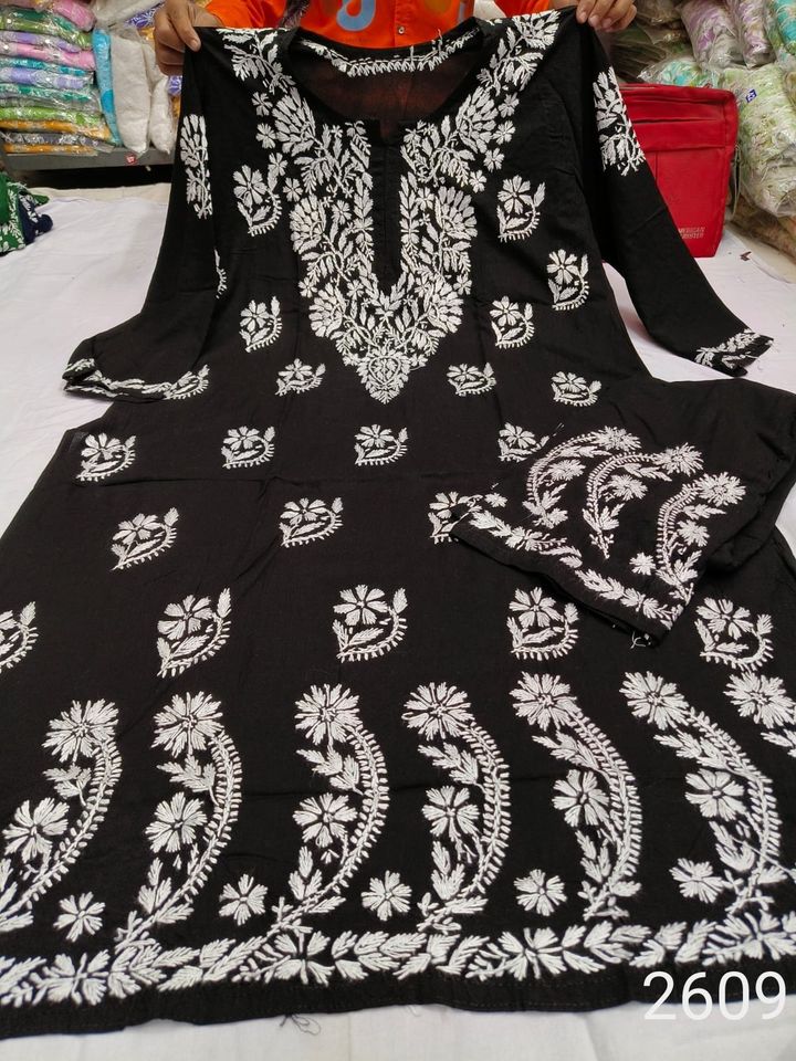 Premium_rayon_chikankari_kurti_with_plazo_heavy_ghaspatti_embroidery_work_set