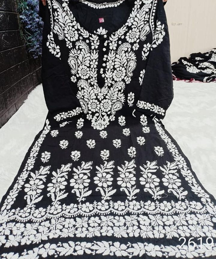 Exclusive_modal_fine_work_chikankari__kurti_with_rayon_plazo