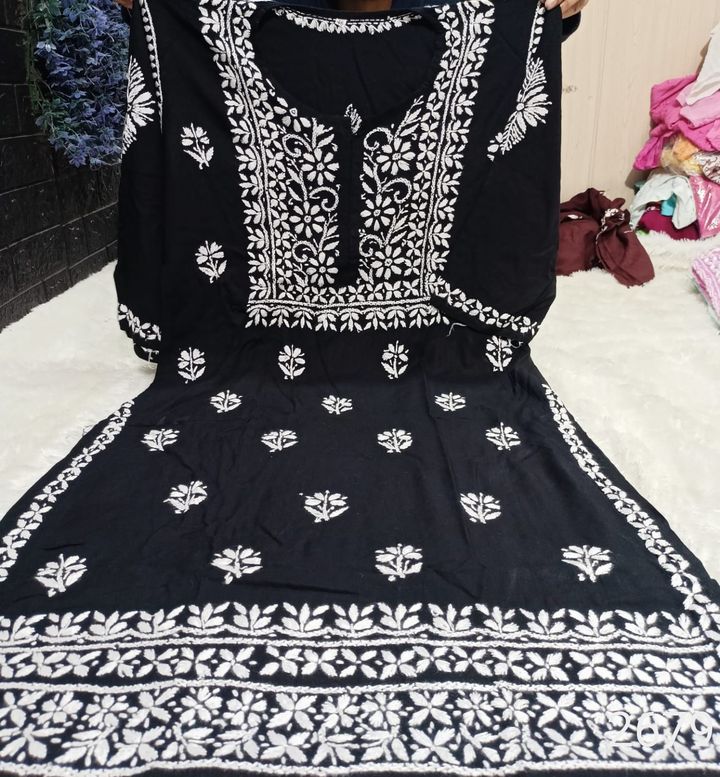 Exclusive_lucknowi_chikankari_rayon_kurti