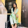 lucknowi_chikankari_ghaspatti_embroidery_cotton_dyble_kurti_with_combination_matching_of_co-ord_set