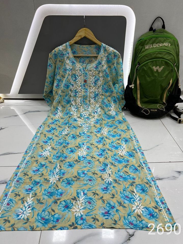 Mul_mul_cotton_printed_chikankari_kurti