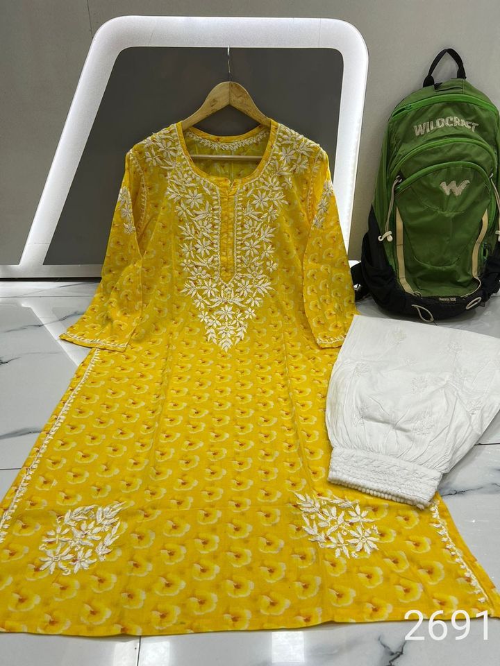 Mul_mul_cotton_printed_chikankari_kurti