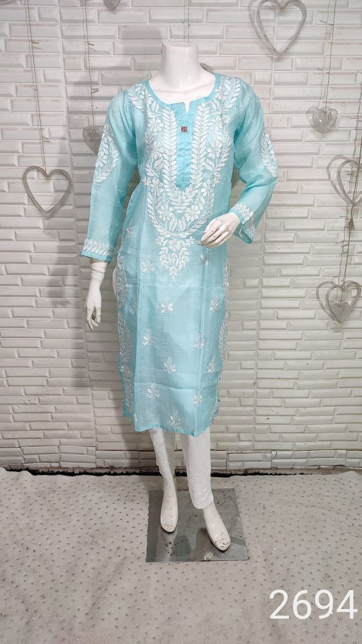 chikankari_kota_doria_kurti