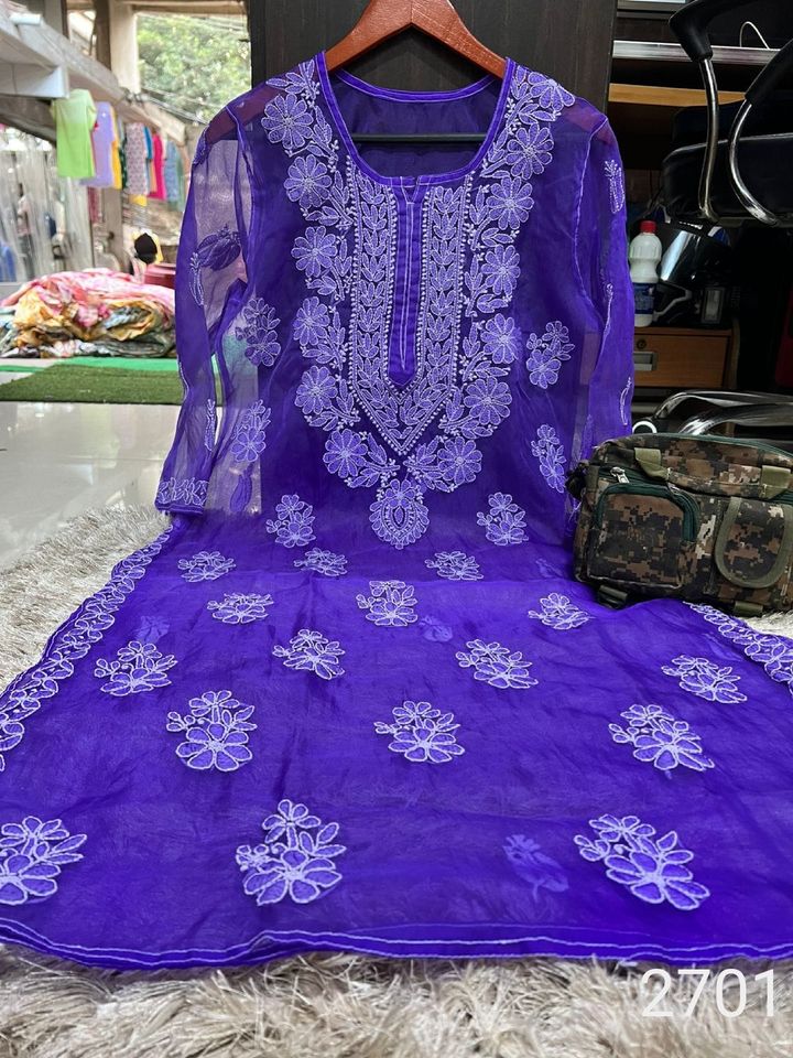 organza_dyeble_chikankari_kurti