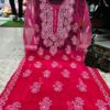 organza_dyeble_chikankari_kurti