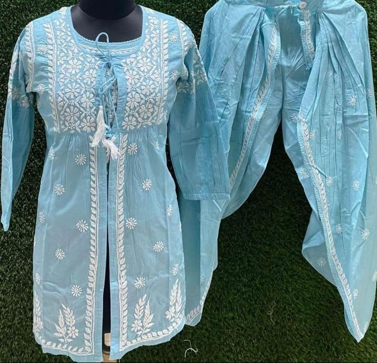 Fancy_Dhoti_chikankari_set