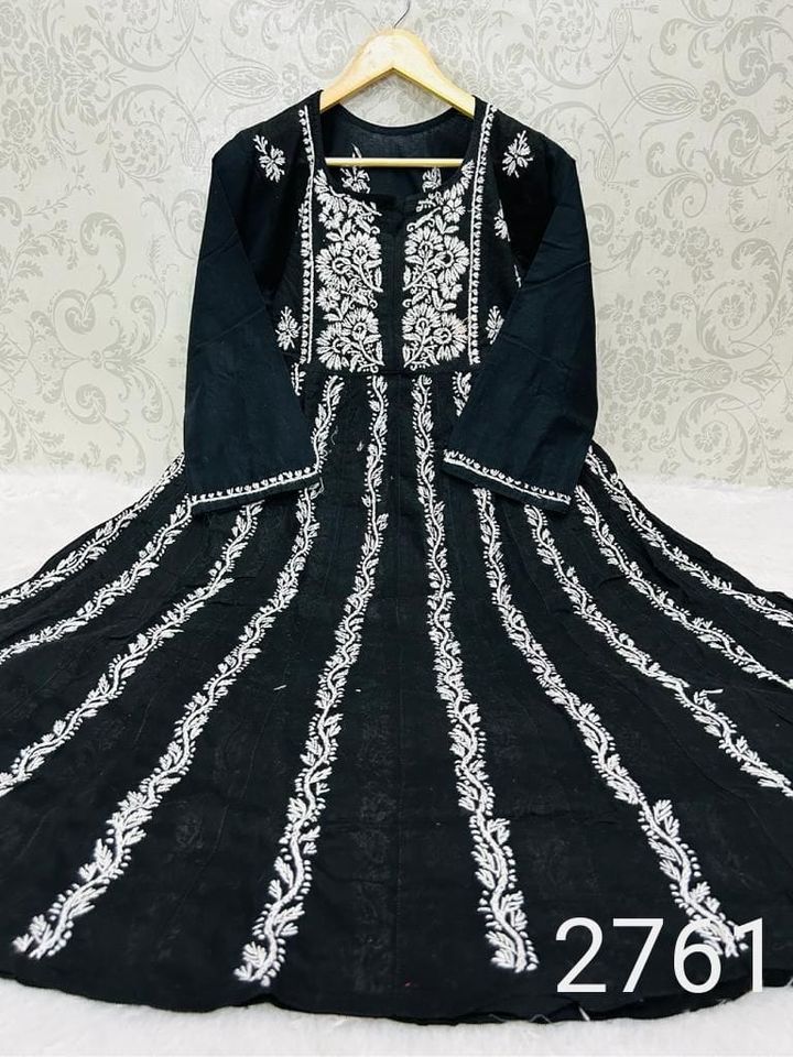 Cotton_chikankari__anarkali_gown