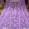 Yok_neck_silk_chikankari__frock_kurti