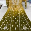 Yok_neck_silk_chikankari__frock_kurti
