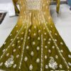 Yok_neck_silk_chikankari__frock_kurti